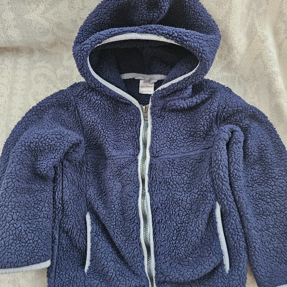 Hanna Anderson Kids size 4 Navy Fleece Jacket